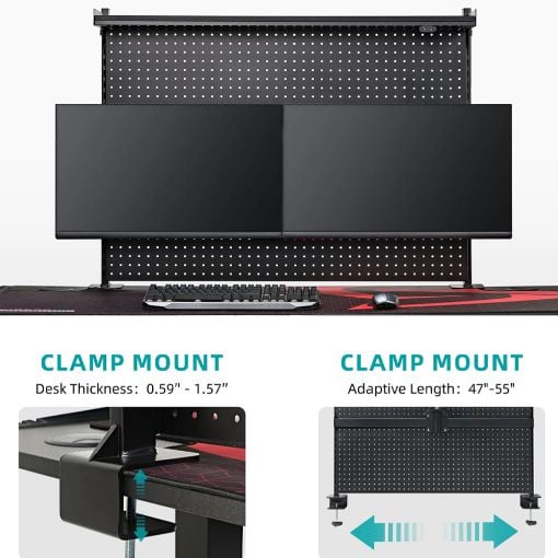 Εικόνα της Επιτοίχια Βάση Περιφερειακών Eureka Ergonomic 109×29×86cm Black ARPB-01B-US