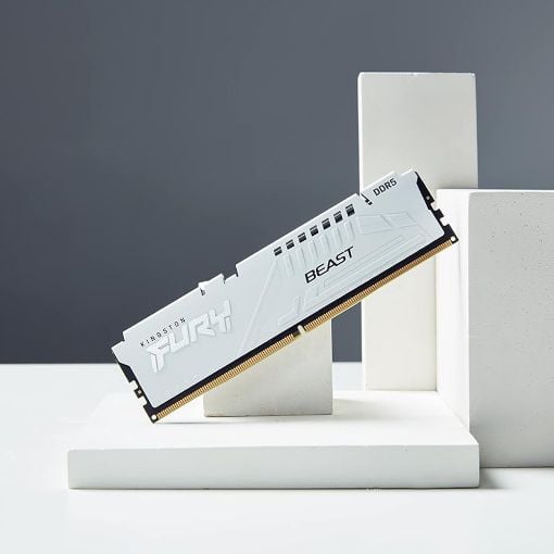Εικόνα της Ram Kingston Fury Beast 32GB (2x16GB) DDR5-5600MHz CL36 White KF556C36BWEK2-32