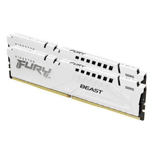 Εικόνα της Ram Kingston Fury Beast 32GB (2x16GB) DDR5-5600MHz CL36 White KF556C36BWEK2-32