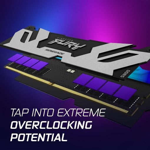 Εικόνα της Ram Kingston Fury Renegade 32GB (2x16GB) DDR5-7200MHz CL38 RGB Silver/White KF572C38RWAK2-32