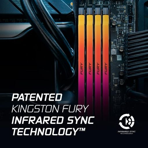 Εικόνα της Ram Kingston Fury Renegade 32GB (2x16GB) DDR5-7200MHz CL38 RGB Silver/White KF572C38RWAK2-32