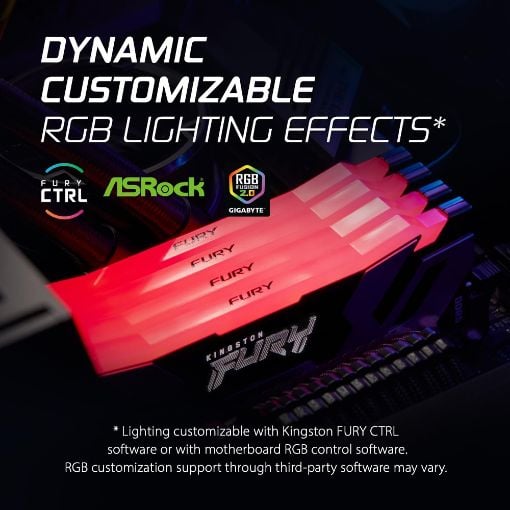 Εικόνα της Ram Kingston Fury Renegade 32GB (2x16GB) DDR5-7200MHz CL38 RGB Silver/White KF572C38RWAK2-32