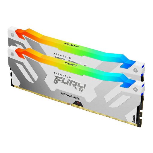 Εικόνα της Ram Kingston Fury Renegade 32GB (2x16GB) DDR5-7200MHz CL38 RGB Silver/White KF572C38RWAK2-32