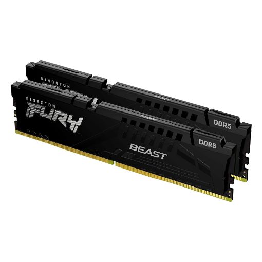 Εικόνα της Ram Kingston Fury Beast 32GB (2x16GB) DDR5-6400MHz CL32 Black KF564C32BBEK2-32