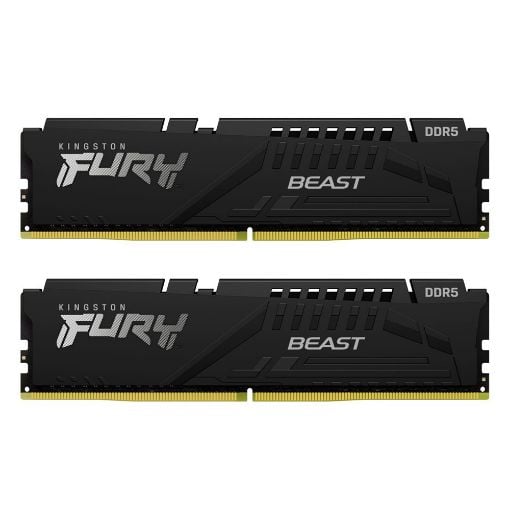 Εικόνα της Ram Kingston Fury Beast 32GB (2x16GB) DDR5-6400MHz CL32 Black KF564C32BBEK2-32