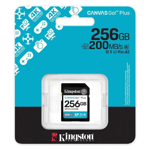 Εικόνα της Κάρτα Μνήμης SDXC Kingston Canvas Go! Plus Class 10 256GB SDG4/256GB