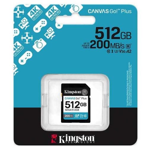 Εικόνα της Κάρτα Μνήμης SDXC Kingston Canvas Go! Plus Class 10 512GB SDG4/512GB
