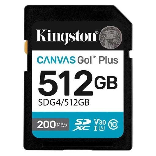 Εικόνα της Κάρτα Μνήμης SDXC Kingston Canvas Go! Plus Class 10 512GB SDG4/512GB