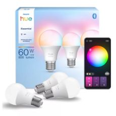Εικόνα της Smart Lamp Philips Hue Essential E27 A60 806lm 8W RGB & Tunable White (3-pack) 929004235407
