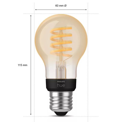 Εικόνα της Smart Lamp Philips Hue E27 A60 550lm 7W Tunable White (3-pack) 929002477504