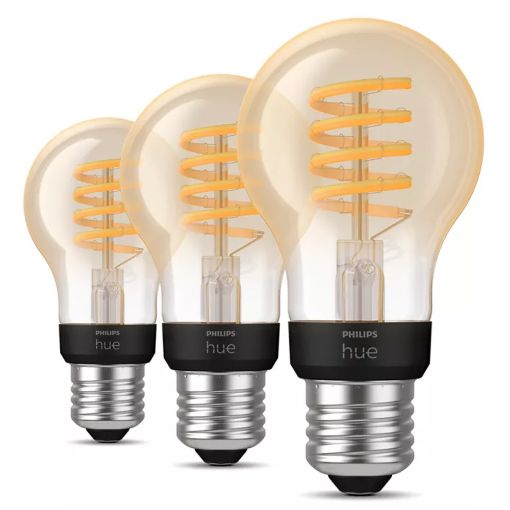 Εικόνα της Smart Lamp Philips Hue E27 A60 550lm 7W Tunable White (3-pack) 929002477504