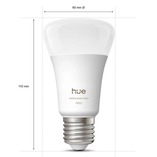 Εικόνα της Smart Lamp Philips E27 A60 1100lm 8.1W RGB & Tunable White (2-pack) + Hue Bridge Pro 929003853518