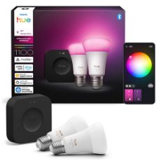 Εικόνα της Smart Lamp Philips E27 A60 1100lm 8.1W RGB & Tunable White (2-pack) + Hue Bridge Pro 929003853518