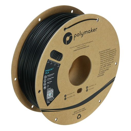 Εικόνα της Polymaker PolyLite PLA Filament 1.75mm Spool of 1Kg Black