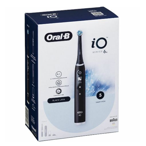 Εικόνα της Ηλεκτρική Οδοντόβουρτσα Oral-B iO Series 6 με Θήκη Ταξιδιού Black Lava