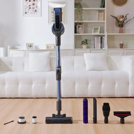 Εικόνα της Επαναφορτιζόμενη Σκούπα Stick HomeVero Celeste 400W Black/Blue HV-CVC400