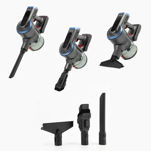 Εικόνα της Επαναφορτιζόμενη Σκούπα Stick HomeVero Celeste 400W Black/Blue HV-CVC400