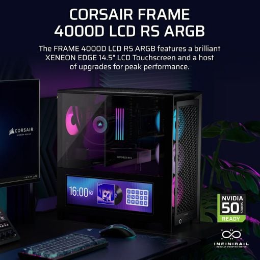 Εικόνα της Corsair 4000D ARGB Tempered Glass Black CC-9011326-WW