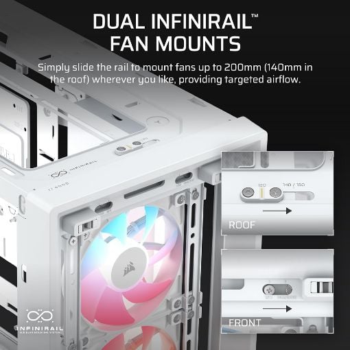 Εικόνα της Corsair 4000D ARGB Tempered Glass White CC-9011327-WW