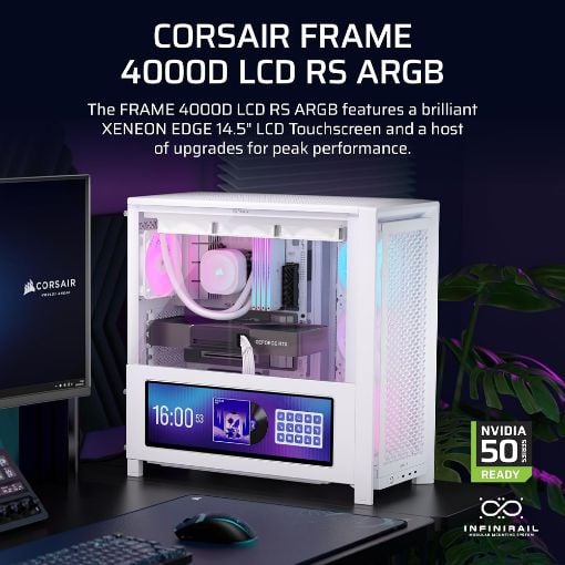 Εικόνα της Corsair 4000D ARGB Tempered Glass White CC-9011327-WW