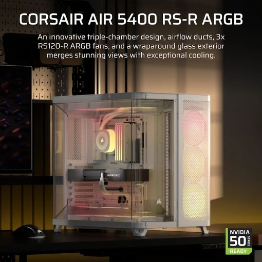 Εικόνα της Corsair 5400 Air ARGB Tempered Glass White CC-9011319-WW