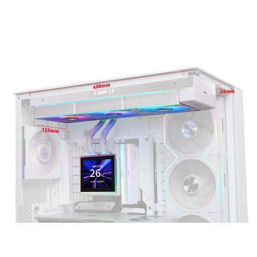Εικόνα της Lian Li Hydroshift II LCD-S 360CL RGB Fans White G89.GHS2LCDS36CW.00