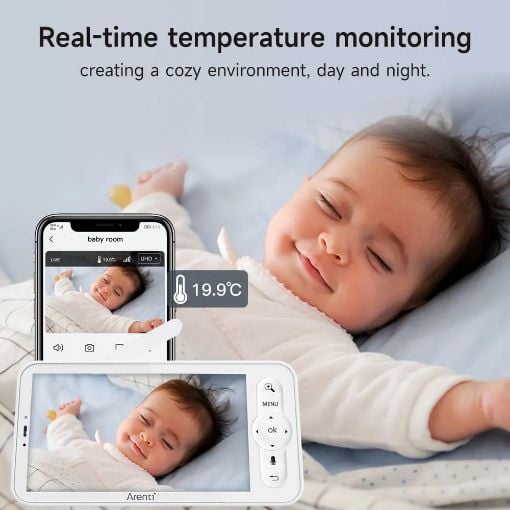 Εικόνα της Arenti AINanny B2 WiFi 2MP/1080P Baby Monitor Kit Dual Cameras with LCD Screen