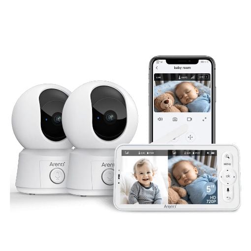 Εικόνα της Arenti AINanny B2 WiFi 2MP/1080P Baby Monitor Kit Dual Cameras with LCD Screen