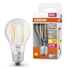 Εικόνα της Λάμπα LED Osram Superstar Classic A 75 E27 A60 Dimmable 2700K 1055lm 7.5W Warm White