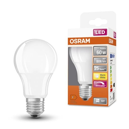 Εικόνα της Λάμπα LED Osram Superstar Classic A 60 E27 A60 Dimmable 2700K 806lm 8.8W Warm White
