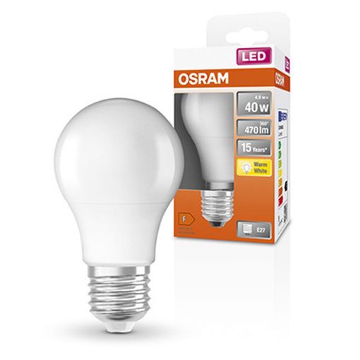 Εικόνα της Λάμπα LED Osram Star Classic A 40 E27 A60 2700K 470lm 4.9W Warm White