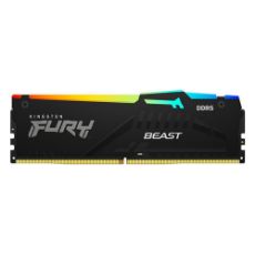 Εικόνα της Ram Kingston Fury Beast 16GB DDR5-6400MHz CL32 RGB Black KF564C32BBEA-16