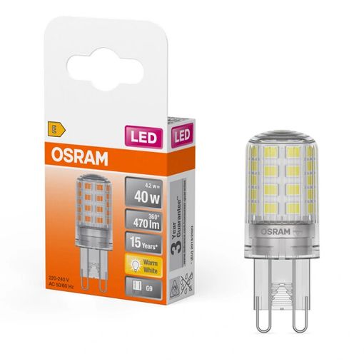 Εικόνα της Λάμπα LED Osram G9 Capsule SMD 2700K 470lm 4.2W Warm White