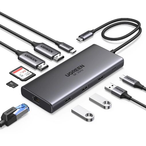 Εικόνα της Docking Station Ugreen CM639 10-in-1 USB-C 8K 30Hz 100W Grey 15534