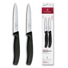 Εικόνα της Σετ Μαχαίρια Victorinox Swiss Classic Paring Straight & Wavy Edge 10cm 2τμχ Μαύρο 6.7793.2