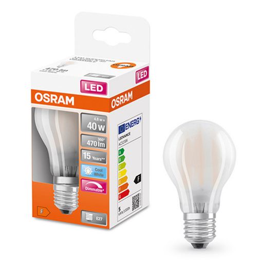 Εικόνα της Λάμπα LED Osram Superstar Classic A 40 E27 A60 Dimmable 4000K 470lm 3.4W Neutral White