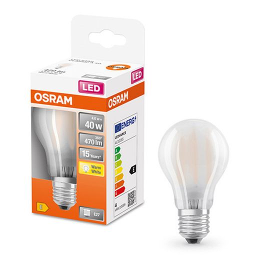 Εικόνα της Λάμπα LED Osram Star Classic A 40 E27 A60 2700K 470lm 3.4W Warm White