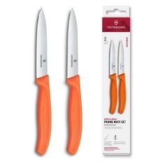 Εικόνα της Σετ Μαχαίρια Victorinox Swiss Classic Paring Straight & Wavy Edge 10cm 2τμχ Πορτοκαλί 6.7799.2C1