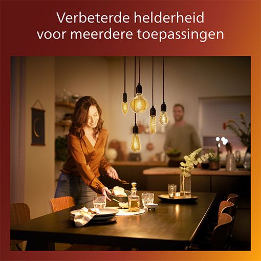 Εικόνα της Λάμπα LED Philips Vintage E27 A60 Dimmable 2200K 806lm 7.3W Extra Warm White 929004584701