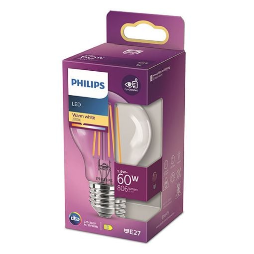 Εικόνα της Λάμπα LED Philips E27 A60 2700K 806lm 5.9W Warm White 929004592455