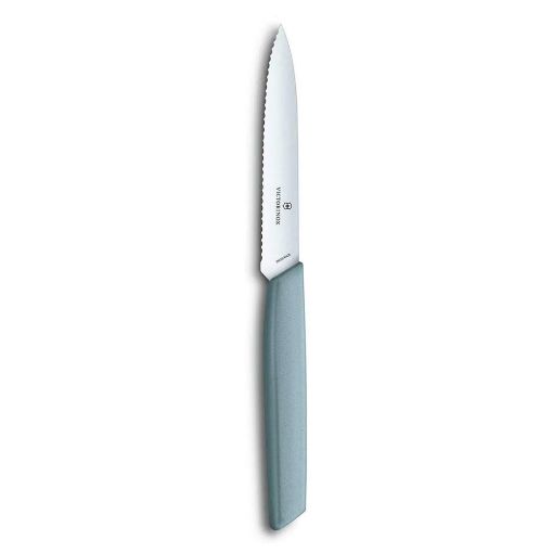 Εικόνα της Μαχαίρι Victorinox Swiss Modern Paring Wavy Edge 10cm Μπλε 6.9006.10W21