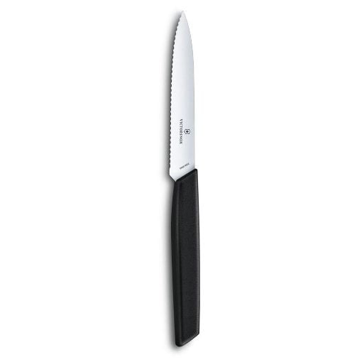 Εικόνα της Μαχαίρι Victorinox Swiss Modern Paring Wavy Edge 10cm Μαύρο 6.9003.10W