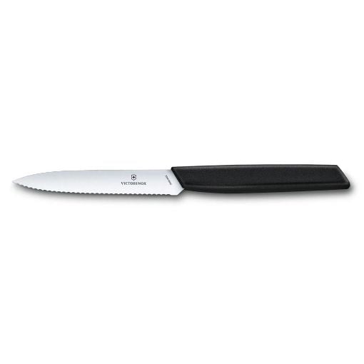 Εικόνα της Μαχαίρι Victorinox Swiss Modern Paring Wavy Edge 10cm Μαύρο 6.9003.10W