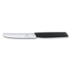 Εικόνα της Μαχαίρι Victorinox Swiss Modern Tomato & Table Wavy Edge 11cm Μαύρο 6.9003.11W