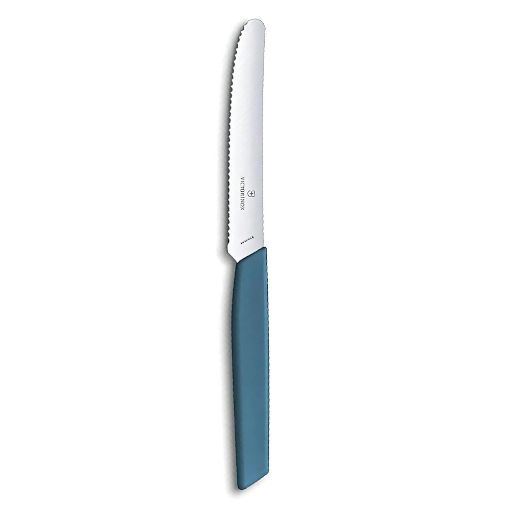 Εικόνα της Μαχαίρι Victorinox Swiss Modern Tomato & Table Wavy Edge 11cm Μπλε 6.9006.11W2