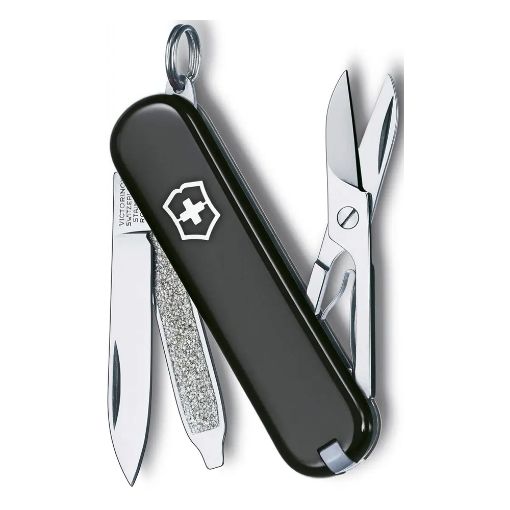 Εικόνα της Ελβετικός Σουγιάς Victorinox Classic SD με 7 Λειτουργίες 5.8cm Black Dark Illusion (Blister Pack) 0.6223.3B