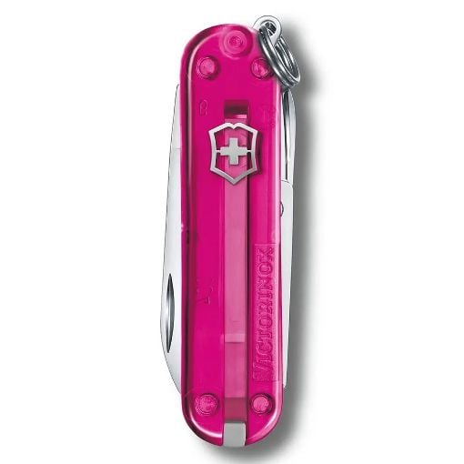 Εικόνα της Ελβετικός Σουγιάς Victorinox Classic SD Transparent με 7 Λειτουργίες 5.8cm Pink Cupcake Dream 0.6223.T5G
