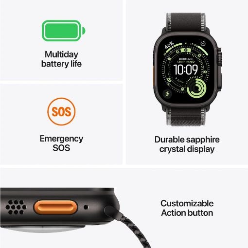 Εικόνα της Apple Watch Ultra 3 49mm Black Titanium Case/Black Ocean Band MF0J4QR/A