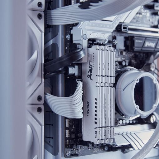 Εικόνα της Ram Kingston Fury Beast 32GB (2x16GB) DDR5-5200MHz CL40 White KF552C40BWK2-32