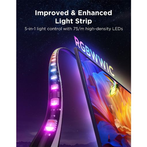 Εικόνα της Govee TV Backlight 3 Pro RGBWWIC Wi-Fi + Bluetooth 75-85" 5m R2A81
